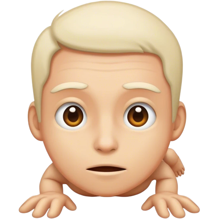Hungover person crawling  emoji