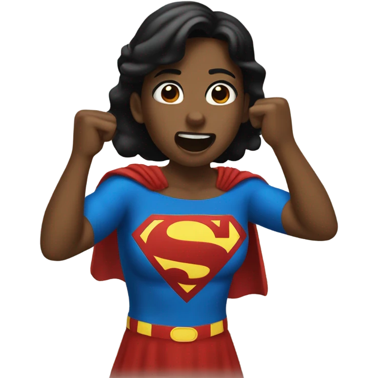 Girl slapping Superman  emoji