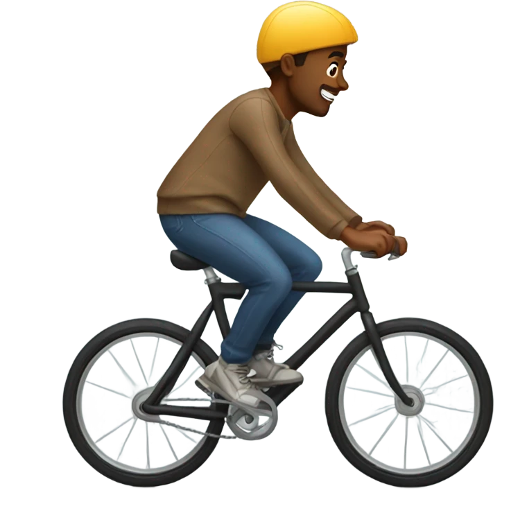 Man doing wheelie on bicycle  emoji