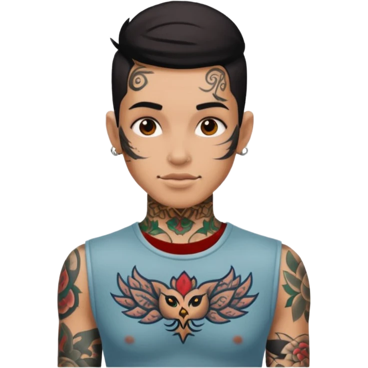 single men or women with more tatoos on their body emoji