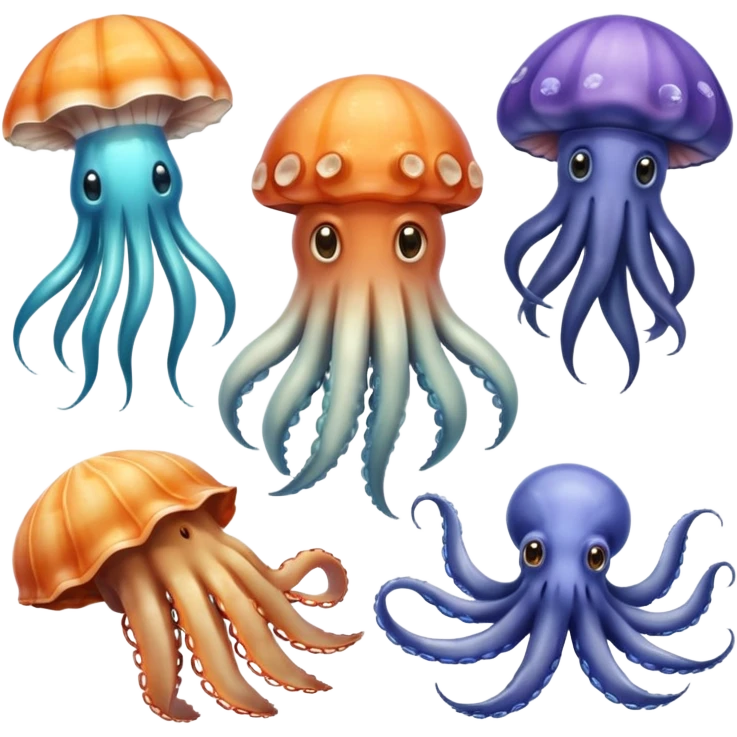 🪼🦑🐙🦪🐚 emoji