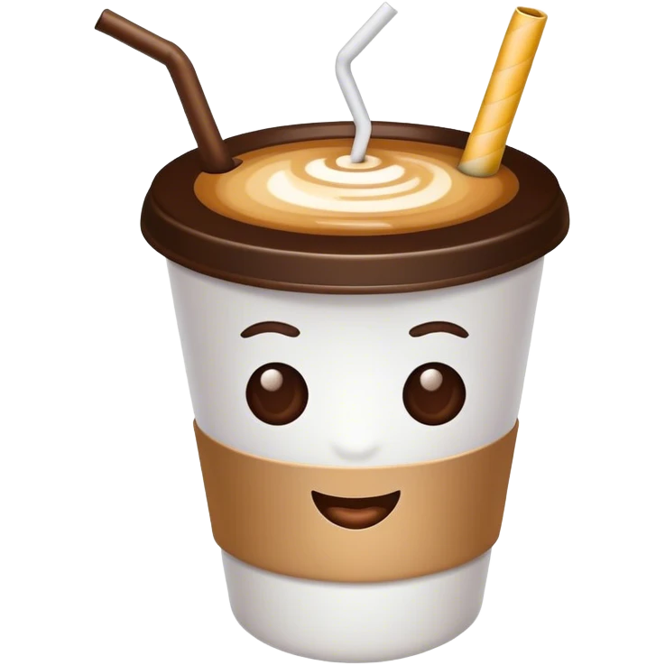 coffee with a straw emoji
