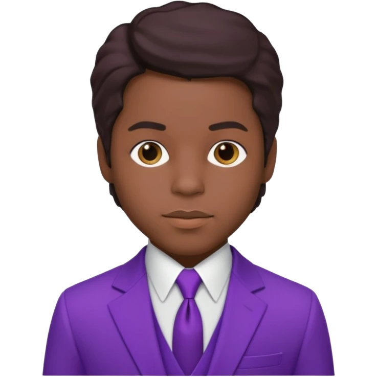 Prince Rogers Nelson with dark brown hair emoji