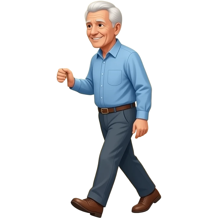 old man walking out the door emoji