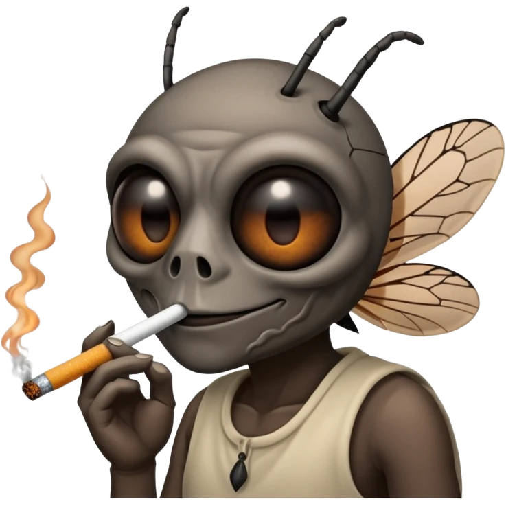 Bug smoking cigarette emoji