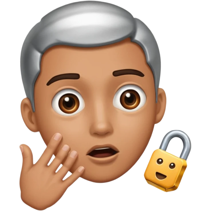 лицо удивленного человека сбоку, которого притягивает  магнит emoji
