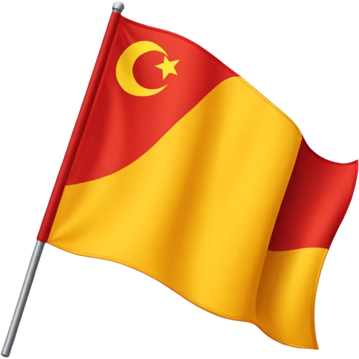  yellow and red flag  emoji