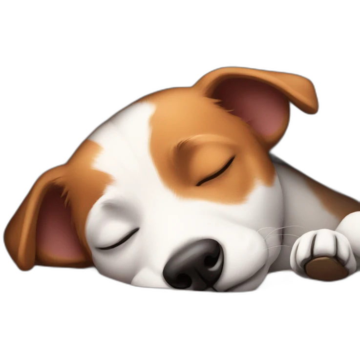 sleeping jack russel emoji