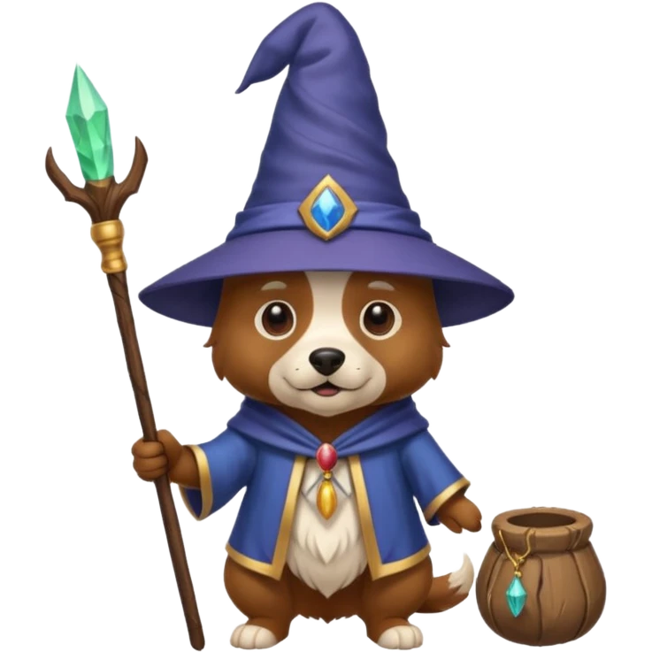 Dog wizard emoji
