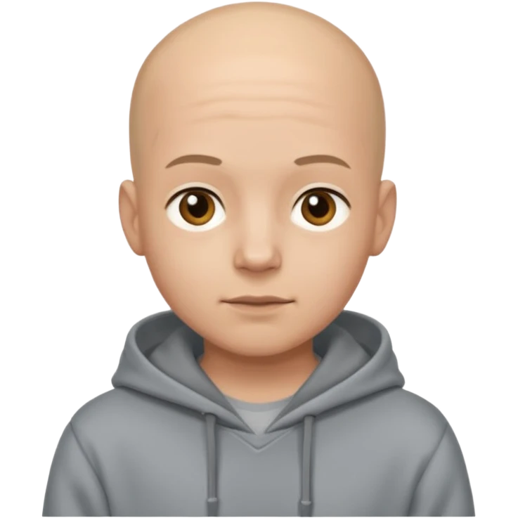Bald boy in hoody emoji