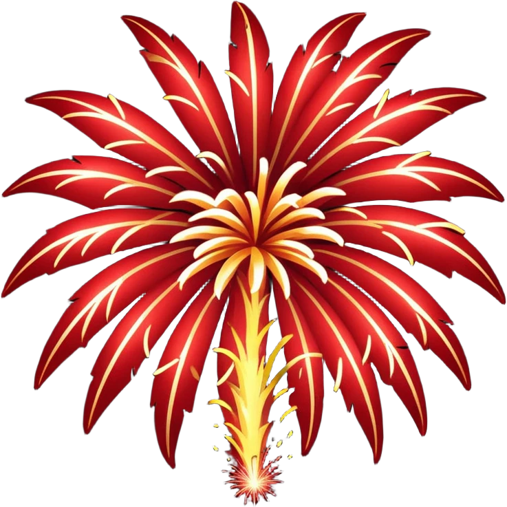 red firework emoji