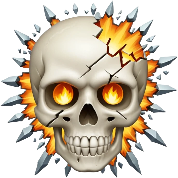 Skull mind blown emoji