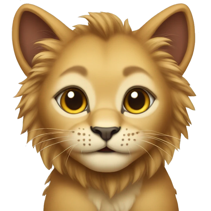 a lion-clad kitten emoji