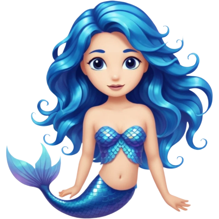 Iridescent mermaid emoji