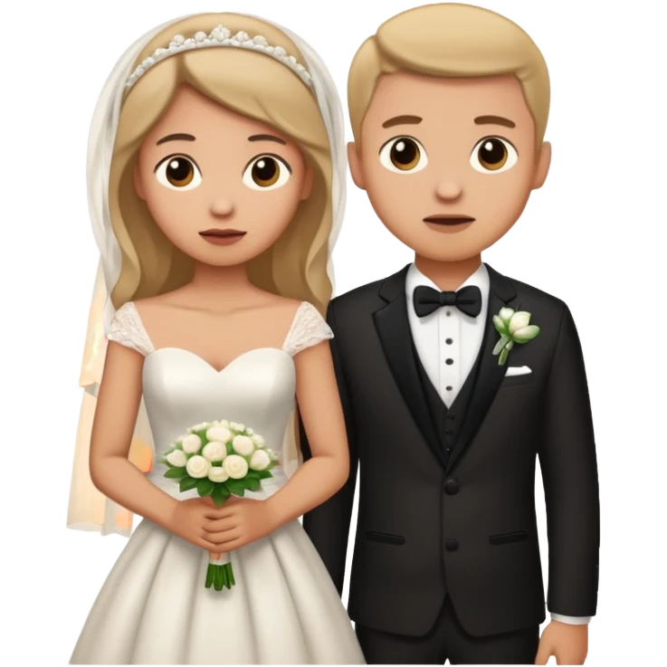 confused newlywed couple emoji