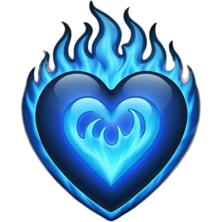 Black heart with blue flems like that ❤️‍🔥  emoji