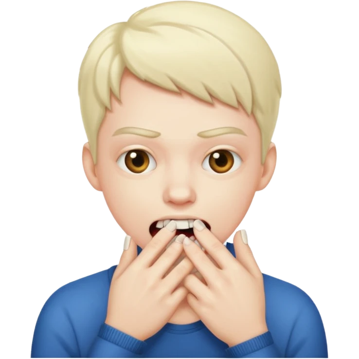 Bite nails. emoji