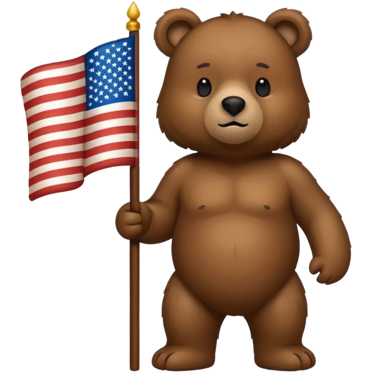 American flag bear emoji
