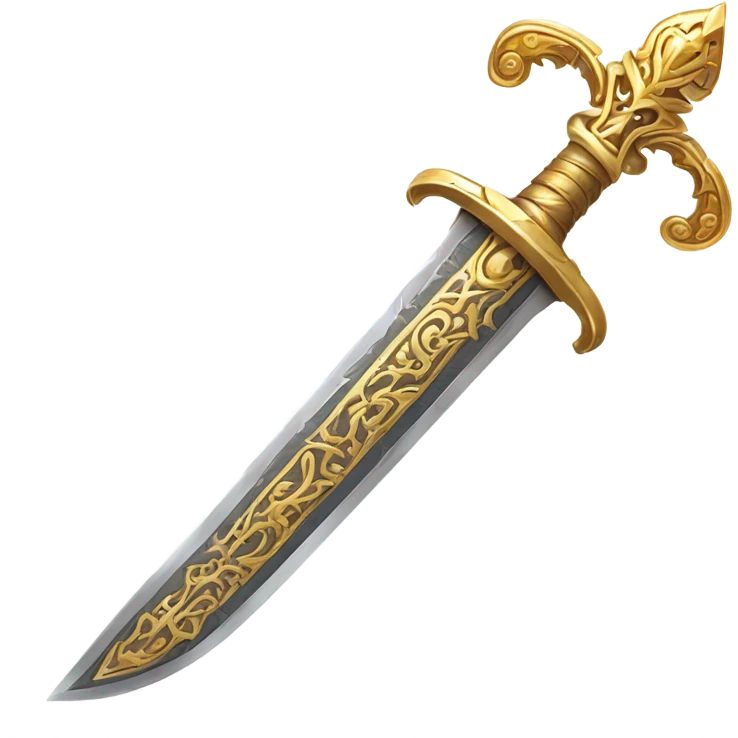 Magic Gold sword emoji
