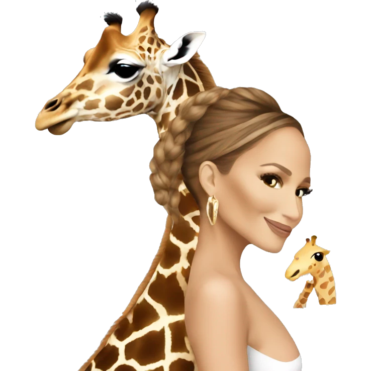 Jennifer Lopez with a giraffe emoji