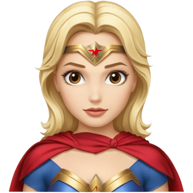 Blonde Wonder Woman emoji