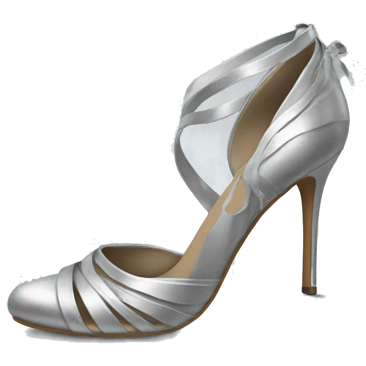 Silvery twirls low heels emoji