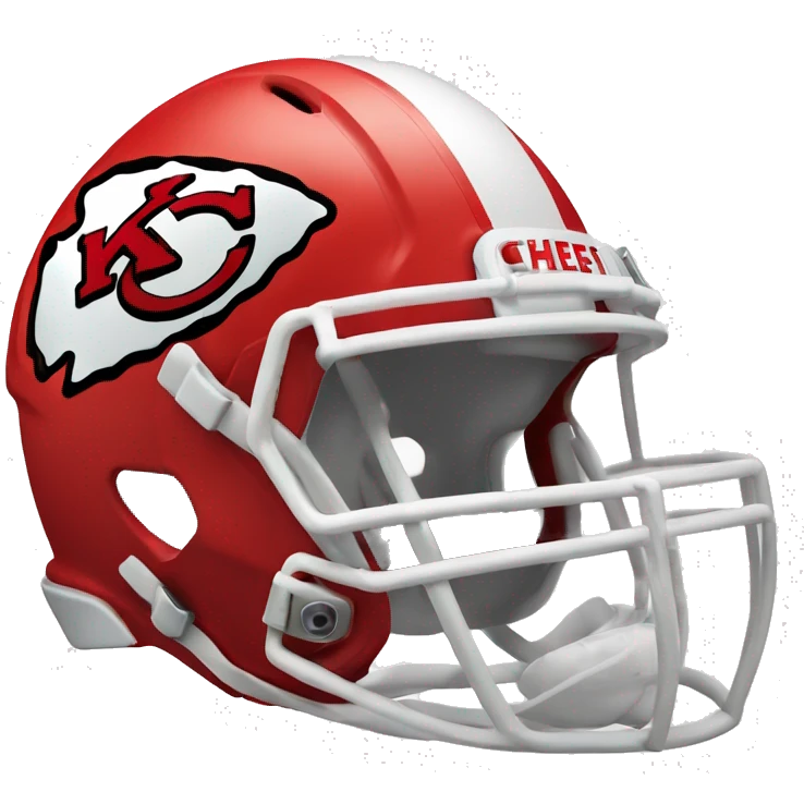 kansas city chiefs red football helmet emoji