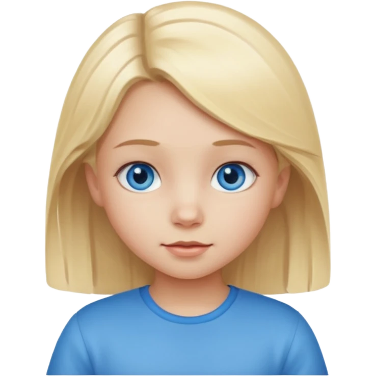 мила дівчинка зі  світоим русим волоссям emoji
