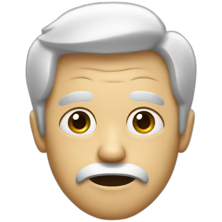 A confused man emoji