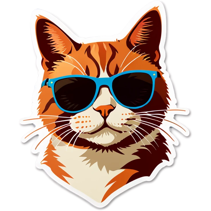 Cat with sunglasses emoji