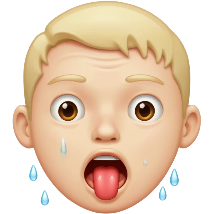 Guy drooling saliva coming out of mouth emoji