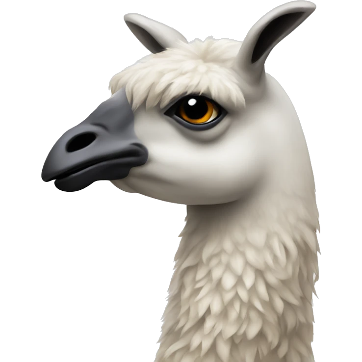 Goose body llama head emoji