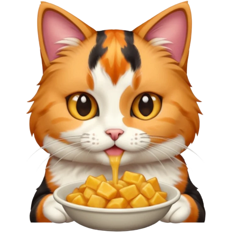 Cat eating emoji