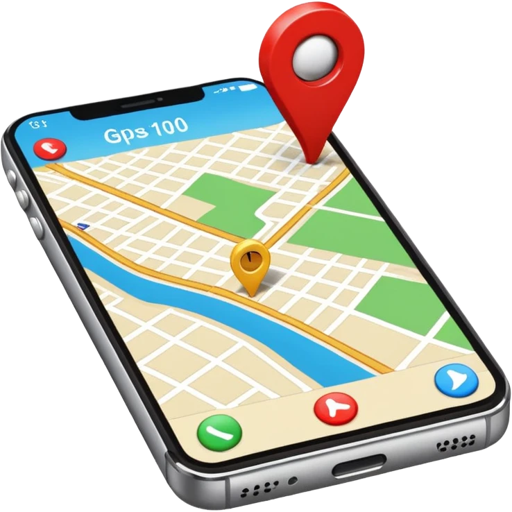 GPS map on iPhone emoji