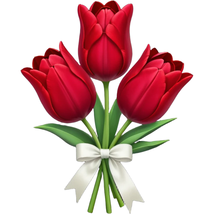 Dark red tulip bouquet emoji