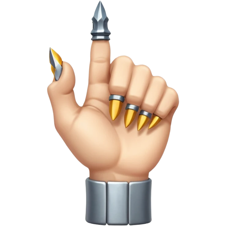 human fist with metal claws coming out emoji