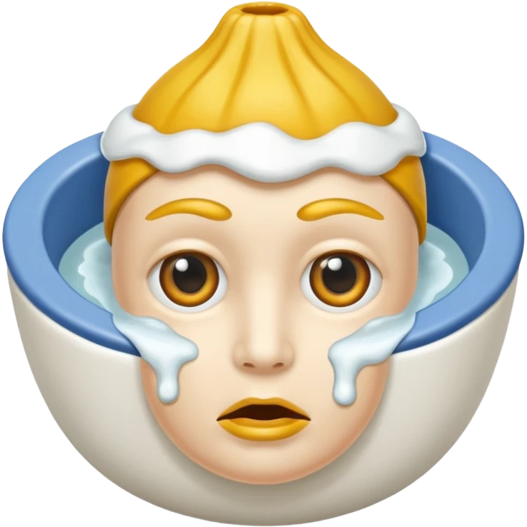 Hazme un baño con cabeza de humano emoji