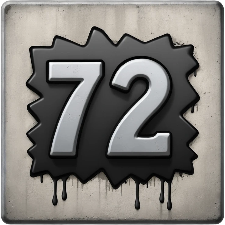 Граффити надпись: 72 emoji