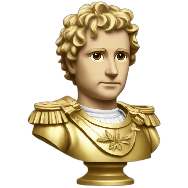 Laurel wreath napoleon golden statue emoji