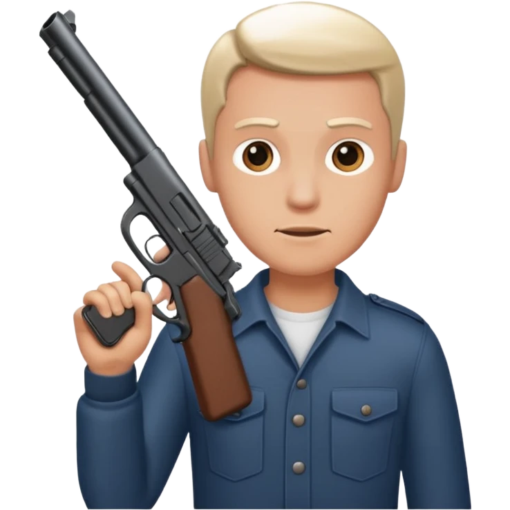 guy holding a firearm emoji