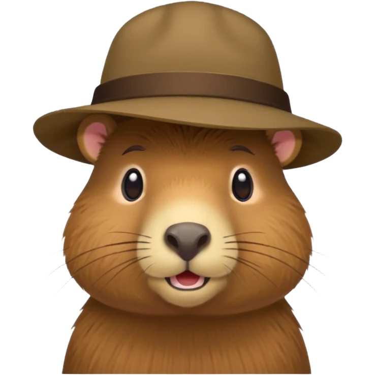 Capibara with a hat emoji