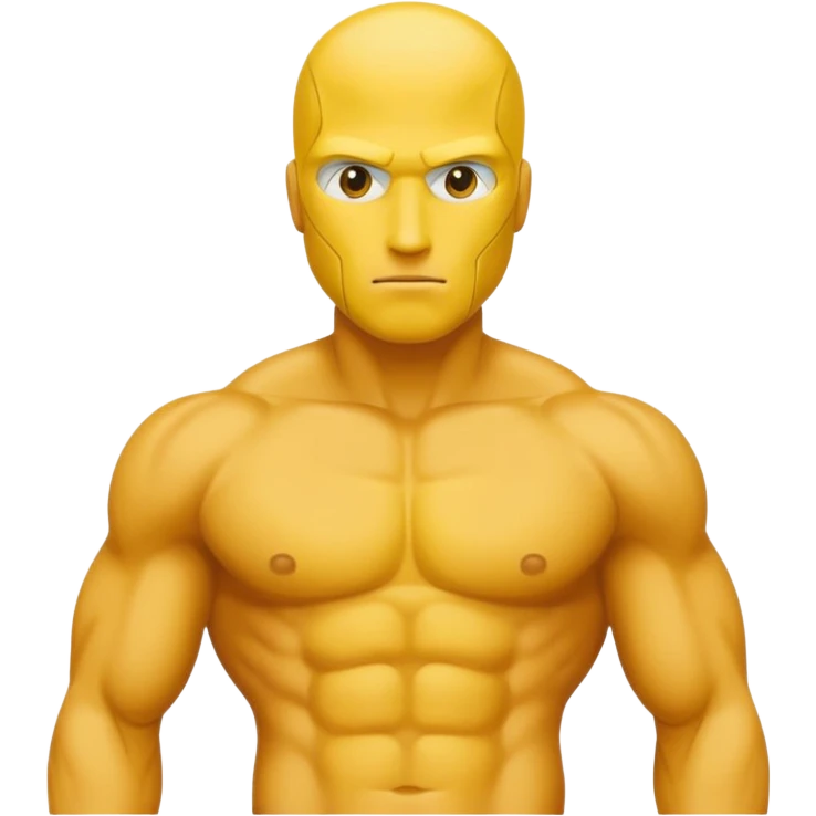6 pack abs yellow guy no face emoji