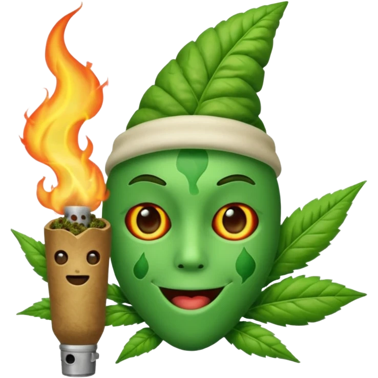 Talking weed joint  emoji