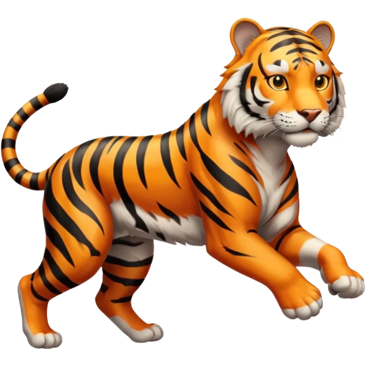 High resolution of a runnig tigar emoji