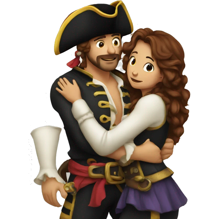 Pirate hugging emoji