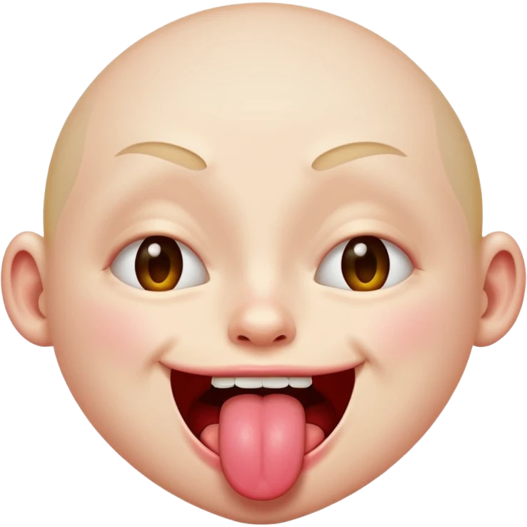original emoji look with winkey face tongue out and cringey emoji