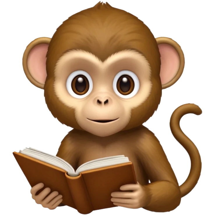 monkey reading book emoji