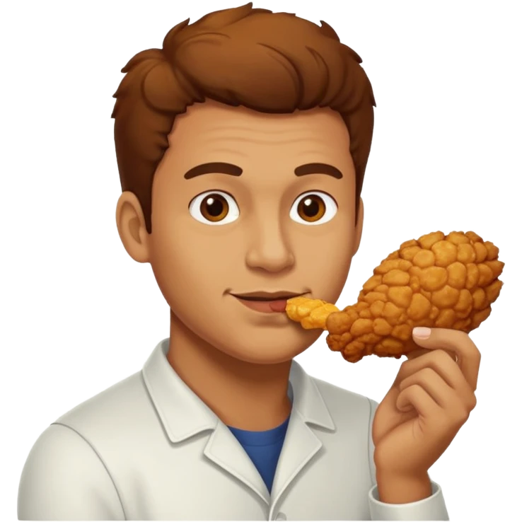 man eating chicken emoji