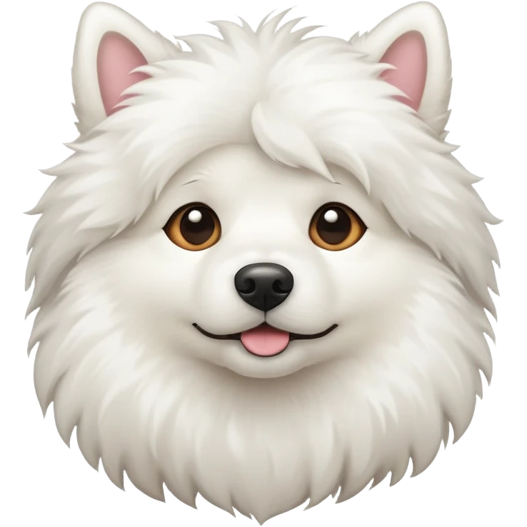 Perrito blanco y peludo  emoji
