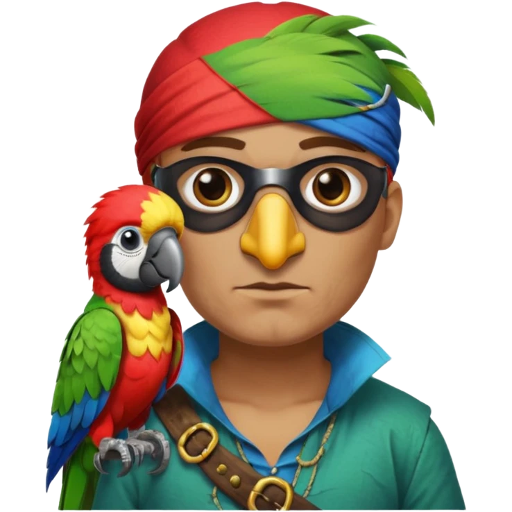 pirate and parrot emoji